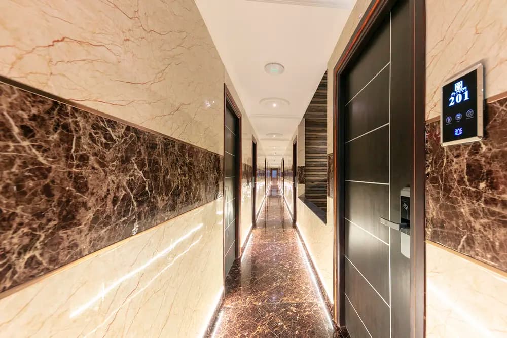 Guest room corridor